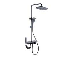 Viking Choice Regenduschset Schwarz 30x30 cm mit Thermostat - 38% Rabatt - Ausgepackt