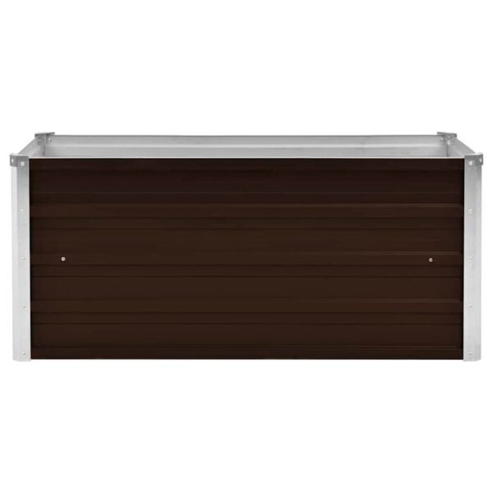 Vidaxl Hochbeet 100x40x45 cm aus verzinktem Stahl in Braun - 31% Rabatt