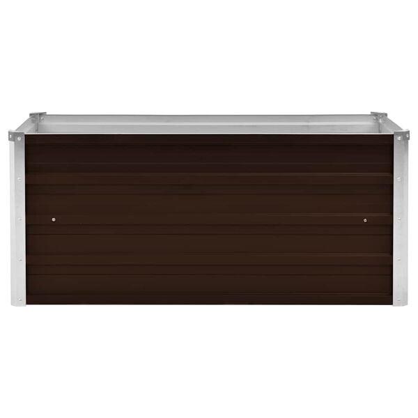 Vidaxl Hochbeet 100x40x45 cm aus verzinktem Stahl in Braun - 31% Rabatt