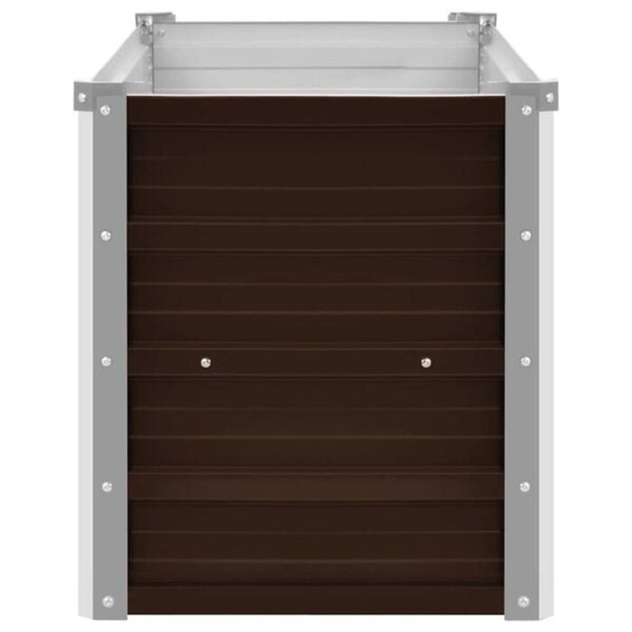 Vidaxl Hochbeet 100x40x45 cm aus verzinktem Stahl in Braun - 31% Rabatt