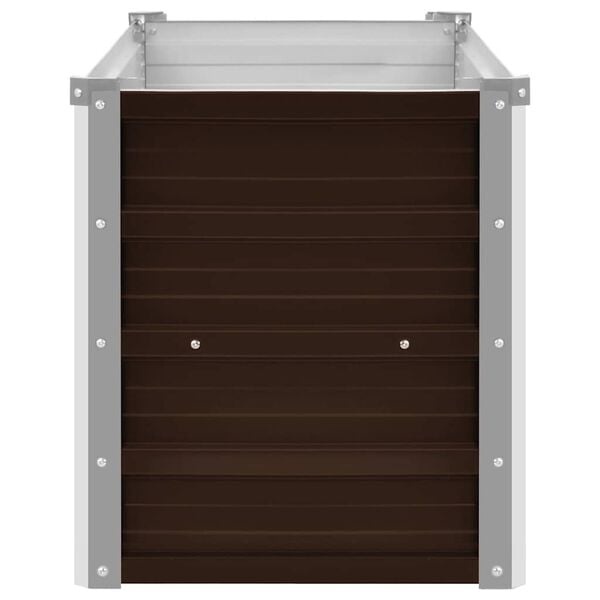 Vidaxl Hochbeet 100x40x45 cm aus verzinktem Stahl in Braun - 31% Rabatt