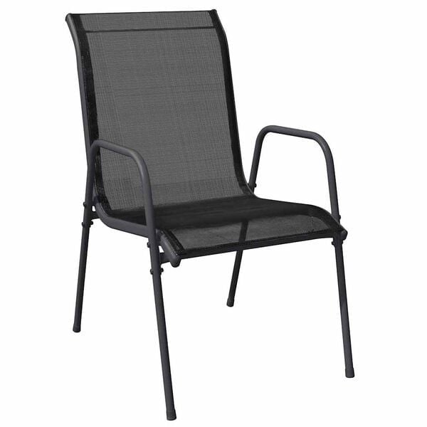 Vidaxl 4er Set Gartenstühle Stahl & Textilene Schwarz - 34% Rabatt