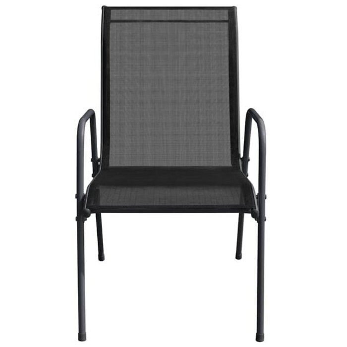Vidaxl 4er Set Gartenstühle Stahl & Textilene Schwarz - 34% Rabatt