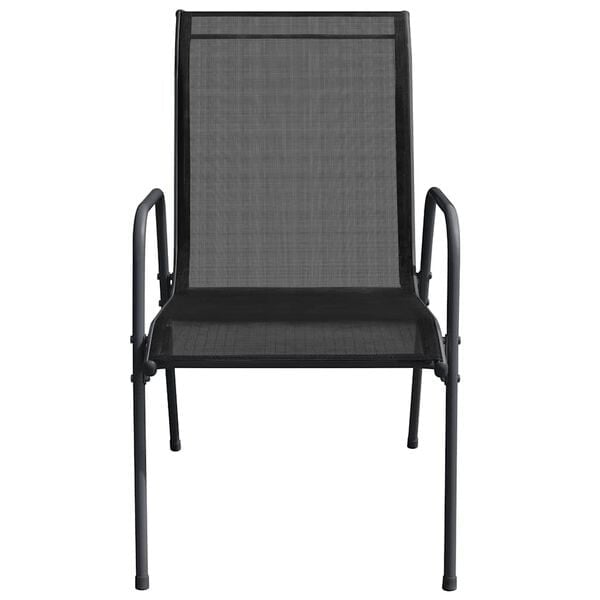 Vidaxl 4er Set Gartenstühle Stahl & Textilene Schwarz - 34% Rabatt