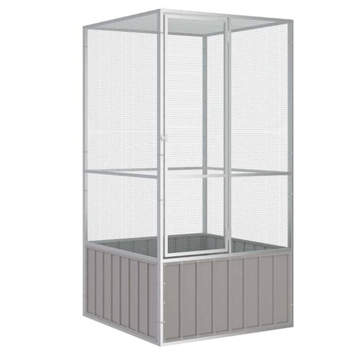 Vidaxl Große Voliere aus verzinktem Stahl 111x107x211,5 cm - 35% Rabatt