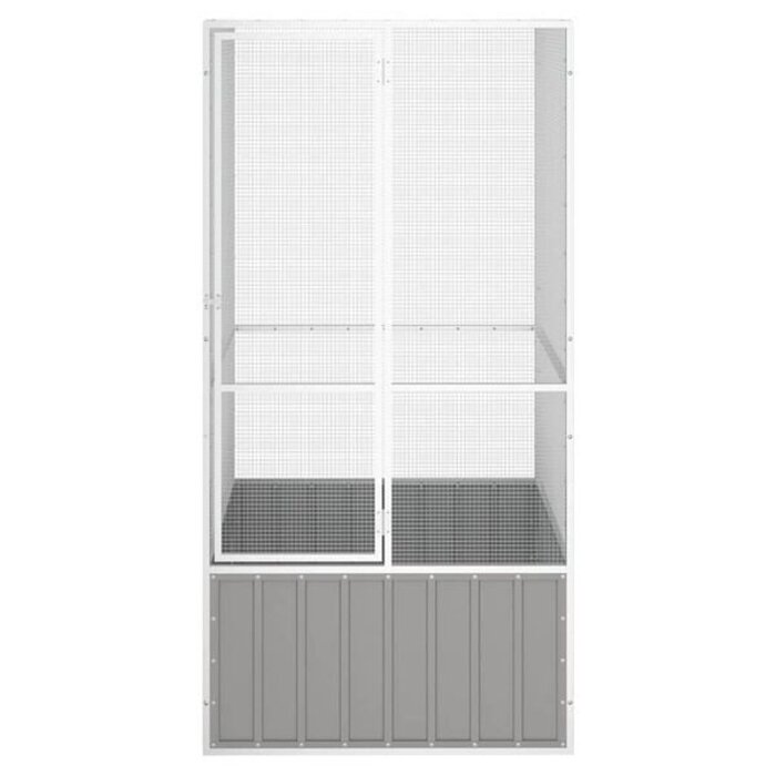Vidaxl Große Voliere aus verzinktem Stahl 111x107x211,5 cm - 35% Rabatt