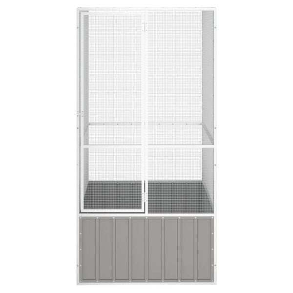 Vidaxl Große Voliere aus verzinktem Stahl 111x107x211,5 cm - 35% Rabatt
