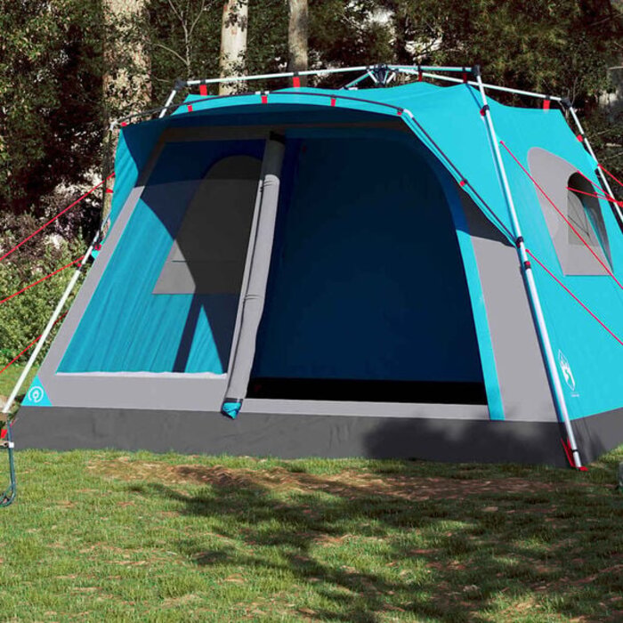 Vidaxl Großes 7-Personen Familienzelt Blau 325x325x231cm - 35% Rabatt