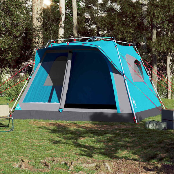 Vidaxl Großes 7-Personen Familienzelt Blau 325x325x231cm - 35% Rabatt