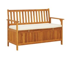Vidaxl Gartenbank mit Stauraum aus Akazienholz - 120 cm - 41% Rabatt