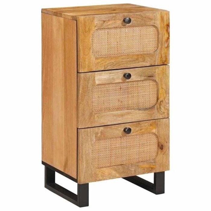 Vidaxl Sideboard aus Mangoholz, 3 Schubladen, 40x33x75 cm - 34% Rabatt