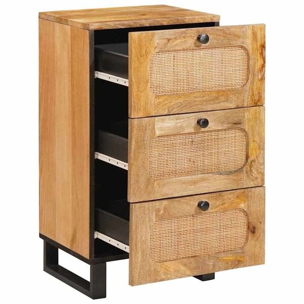 Vidaxl Sideboard aus Mangoholz, 3 Schubladen, 40x33x75 cm - 34% Rabatt