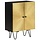 Sideboard aus massivem Mangoholz, Gold & Schwarz - 35% Rabatt