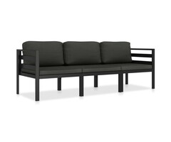 Vidaxl Modulares Loungeset 3-tlg. Aluminium Anthrazit - 42% Rabatt