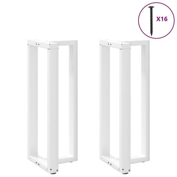 T-Form Bartischbeine 2er-Set Weiß 40x35x(100-101)cm - 34% Rabatt