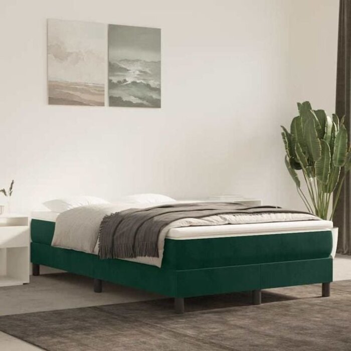Bettgestell 120x200cm Samt Dunkelgrün - 34% Rabatt