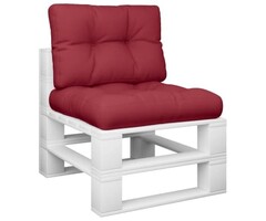 Vidaxl Palettenkissen Set 2-tlg. 50x50 cm Weinrot - 31% Rabatt
