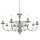 Eleganter Kronleuchter 8xE14, Silber, 80 x 45 cm - 34% Rabatt