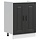 Spülenunterschrank Kalmar, Schwarz, 60x46x81,5 cm - 34% Rabatt