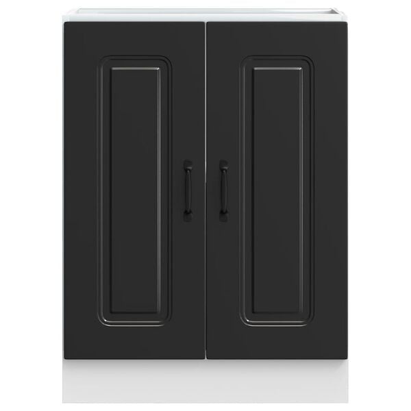 Spülenunterschrank Kalmar, Schwarz, 60x46x81,5 cm - 34% Rabatt