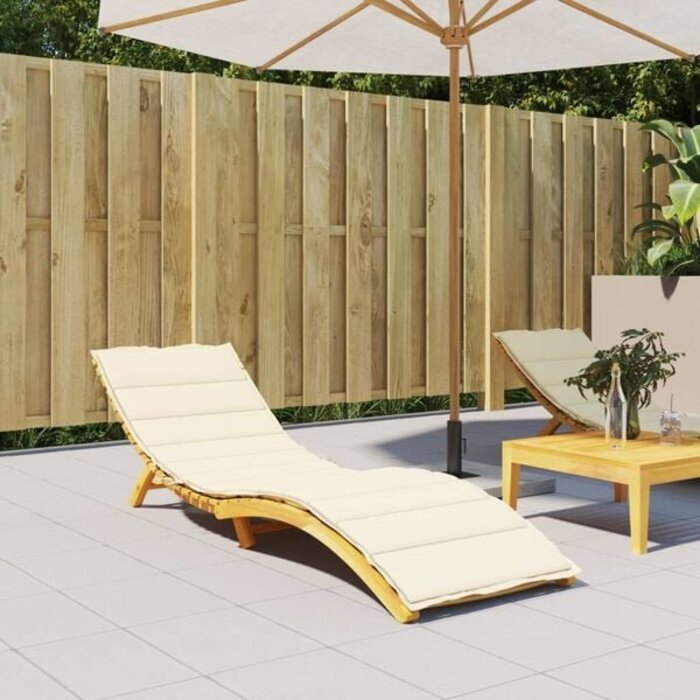 Vidaxl Sonnenliegenauflage 200x60x3 cm Creme - 32% Rabatt