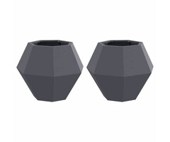 Vidaxl Pflanzkübel 2er Set Anthrazit 50x50x40cm Stahl - 39% Rabatt