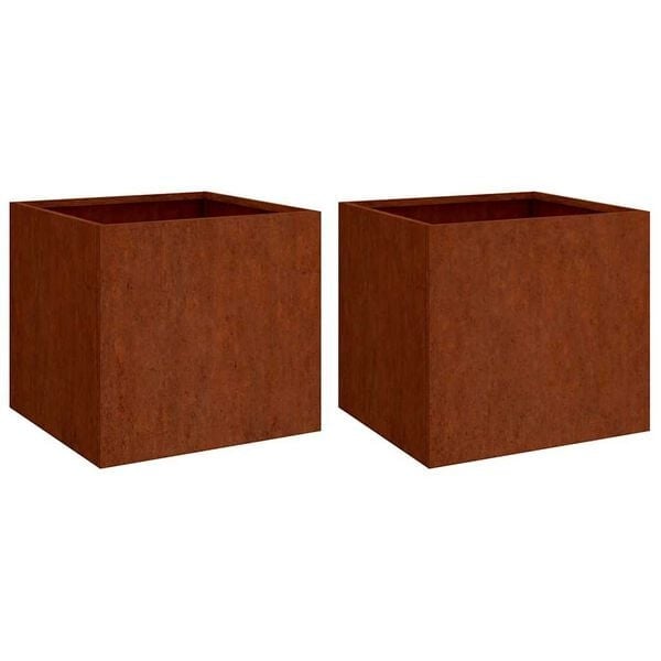 Pflanzkübel 2er-Set aus Cortenstahl 49x47x46 cm - 34% Rabatt