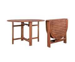 Vidaxl Ovaler Gartentisch Akazie 120x70cm, klappbar - 41% Rabatt