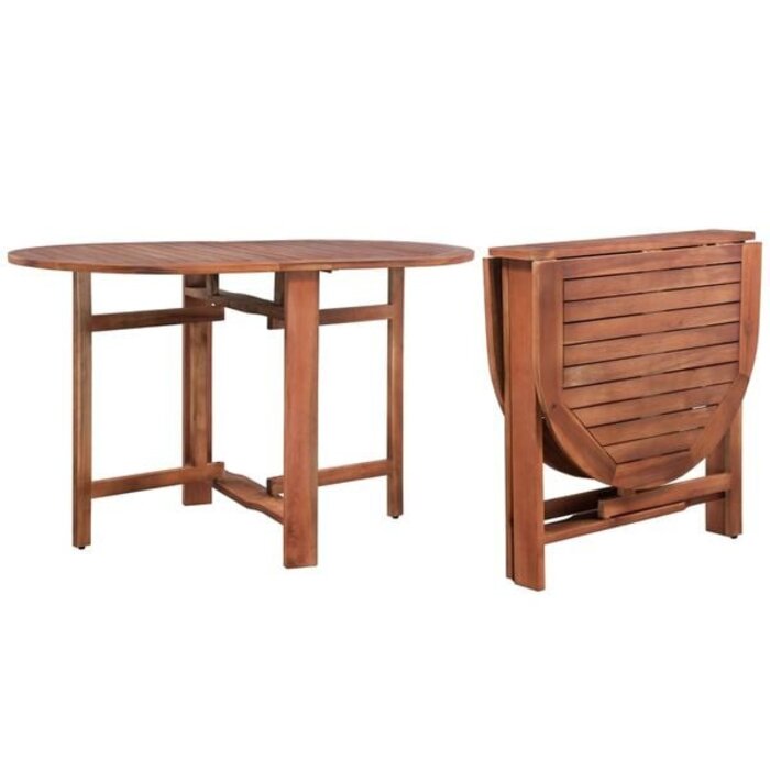 Ovaler Gartentisch Akazie 120x70 cm - klappbar - 35% Rabatt