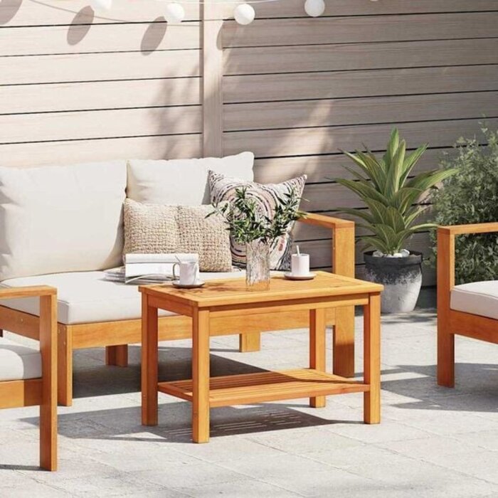 Beistelltisch aus Akazienholz 70x40x45cm - 34% Rabatt - Ausgepackt