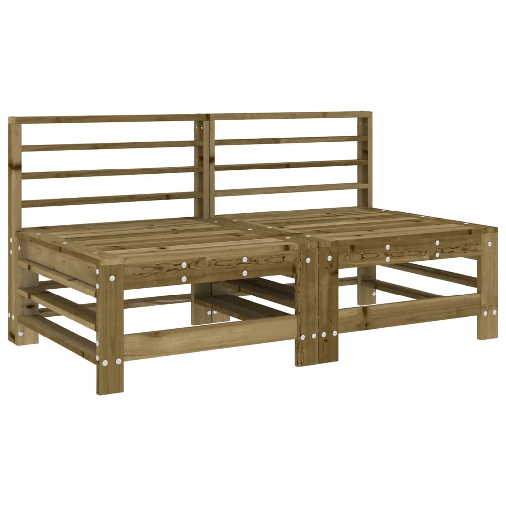 Garten-Mittelsofa 2er-Set Kiefernholz 57,5 x 63,5 cm - 34% Rabatt
