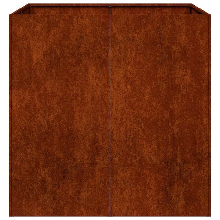 Großer Pflanzkübel aus wetterfestem Stahl 80x80x80 cm - 34% Rabatt