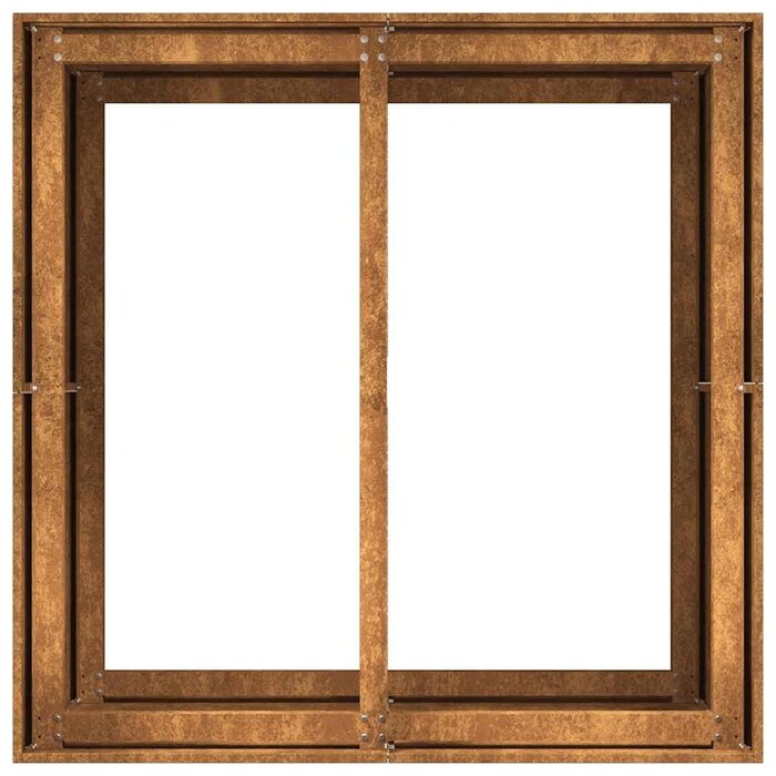 Großer Pflanzkübel aus wetterfestem Stahl 80x80x80 cm - 34% Rabatt