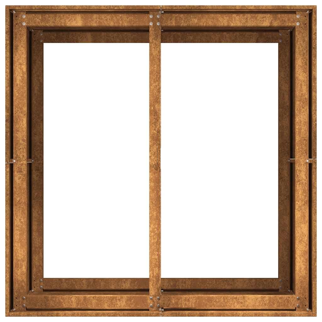 Großer Pflanzkübel aus wetterfestem Stahl 80x80x80 cm - 34% Rabatt