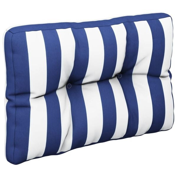 Palettenkissen Set 60x60, Blau-Weiß gestreift - 32% Rabatt