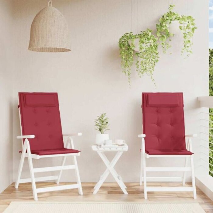 Hochlehner-Stuhlkissen 2er Set 120x50 cm Weinrot - 31% Rabatt