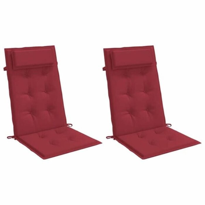 Hochlehner-Stuhlkissen 2er Set 120x50 cm Weinrot - 31% Rabatt