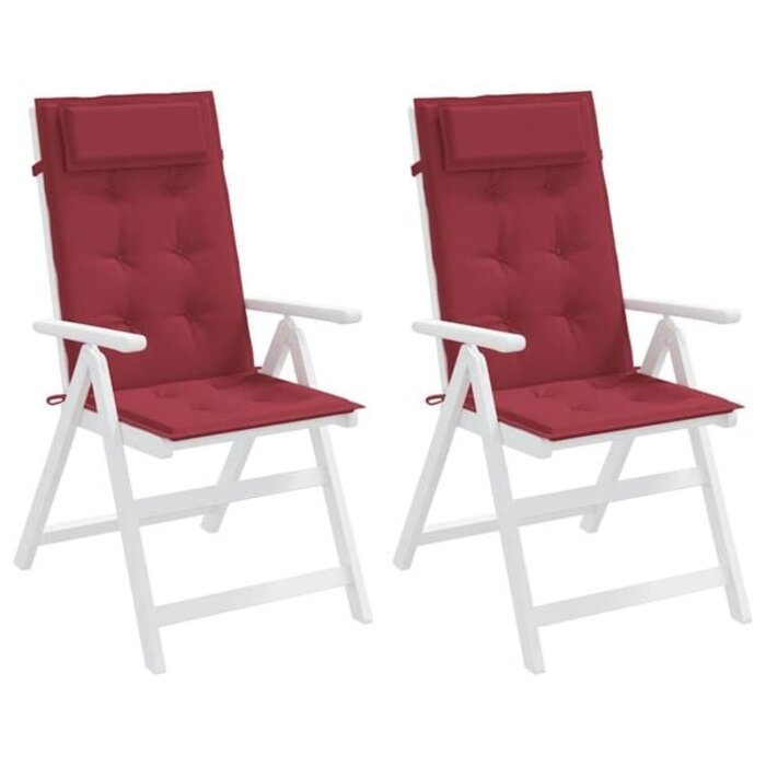 Hochlehner-Stuhlkissen 2er Set 120x50 cm Weinrot - 31% Rabatt