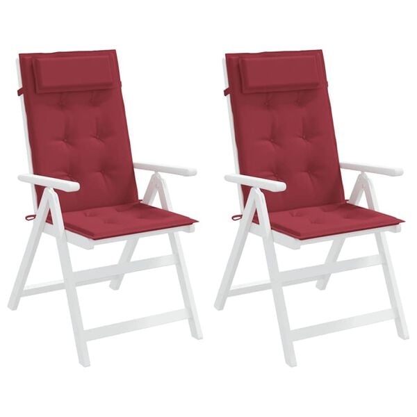 Hochlehner-Stuhlkissen 2er Set 120x50 cm Weinrot - 31% Rabatt