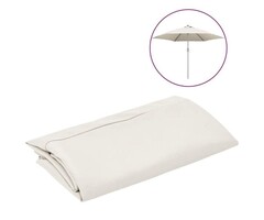 Vidaxl Sonnenschirm-Ersatzbespannung 300 cm Sandweiß - 31% Rabatt