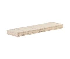 Vidaxl Palettenkissen 120x40x7 cm Baumwolle Beige - 32% Rabatt