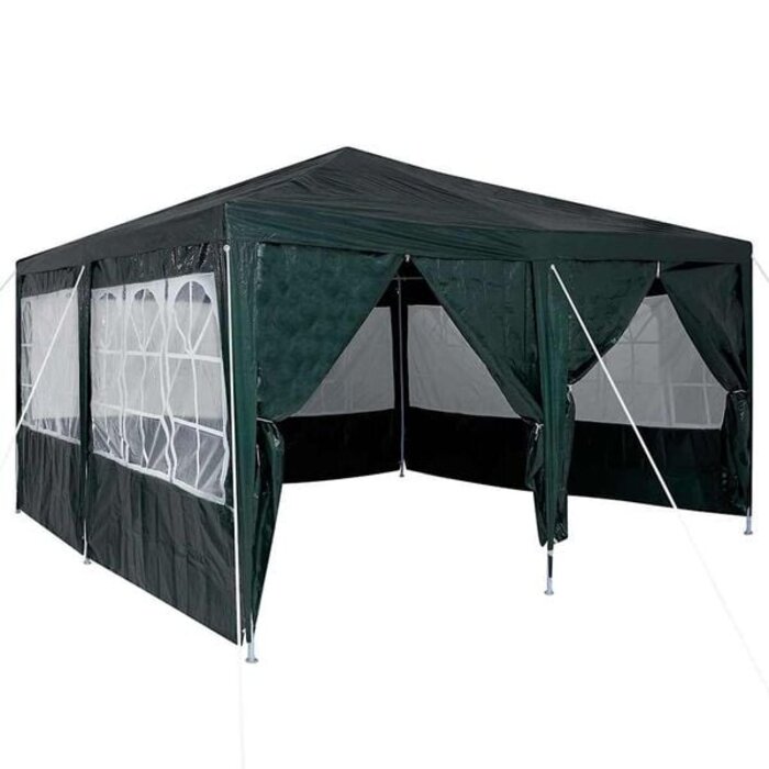 Partyzelt 400x400 cm - Grün/Weiß - 34% Rabatt auf Rückläufer