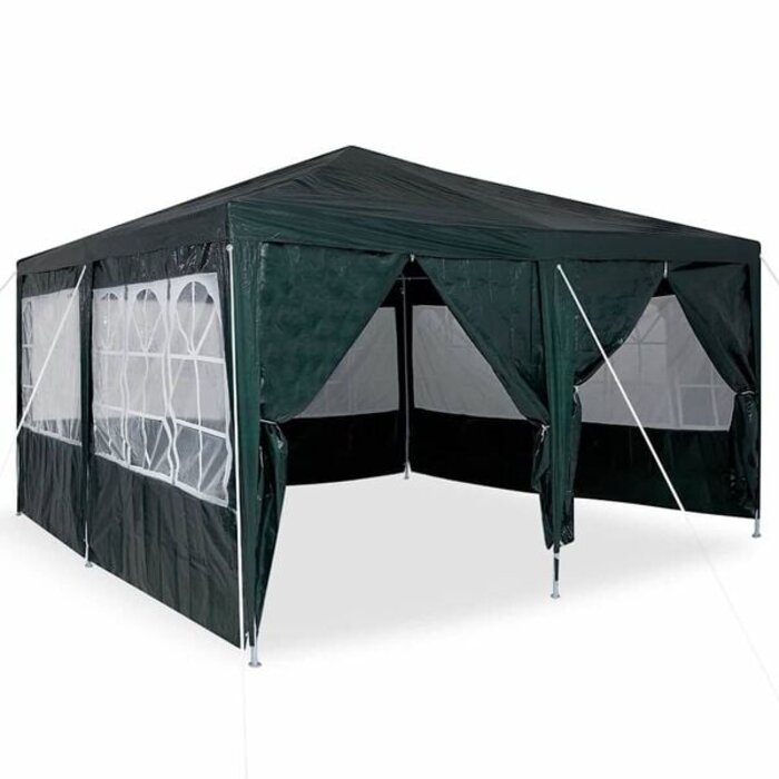 Partyzelt 400x400 cm - Grün/Weiß - 34% Rabatt auf Rückläufer