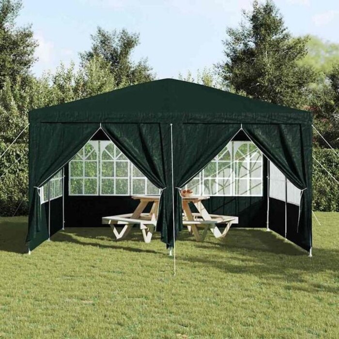 Partyzelt 400x400 cm - Grün/Weiß - 34% Rabatt auf Rückläufer