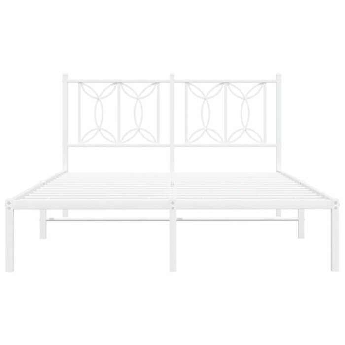 Metall-Bettgestell Weiß 140x190 cm - 34% Rabatt
