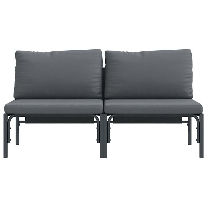 Modulares Gartensofa-Set 2-teilig Anthrazit - 35% Rabatt
