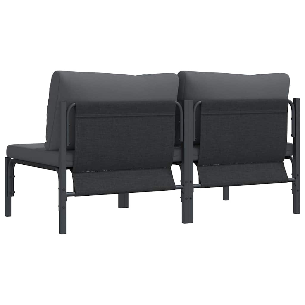 Modulares Gartensofa-Set 2-teilig Anthrazit - 35% Rabatt