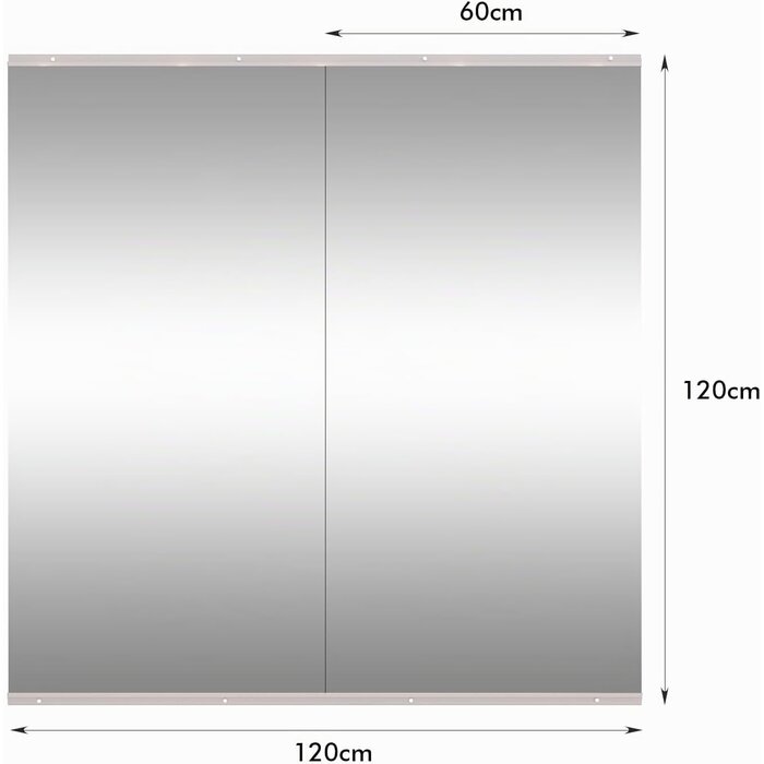 Rahmenloser Wandspiegel 120 x 60 cm 2er-Set - 34% Rabatt