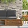 Garten-Ecksofa aus Akazienholz Natur - 91 x 63 x 73 cm - 34% Rabatt