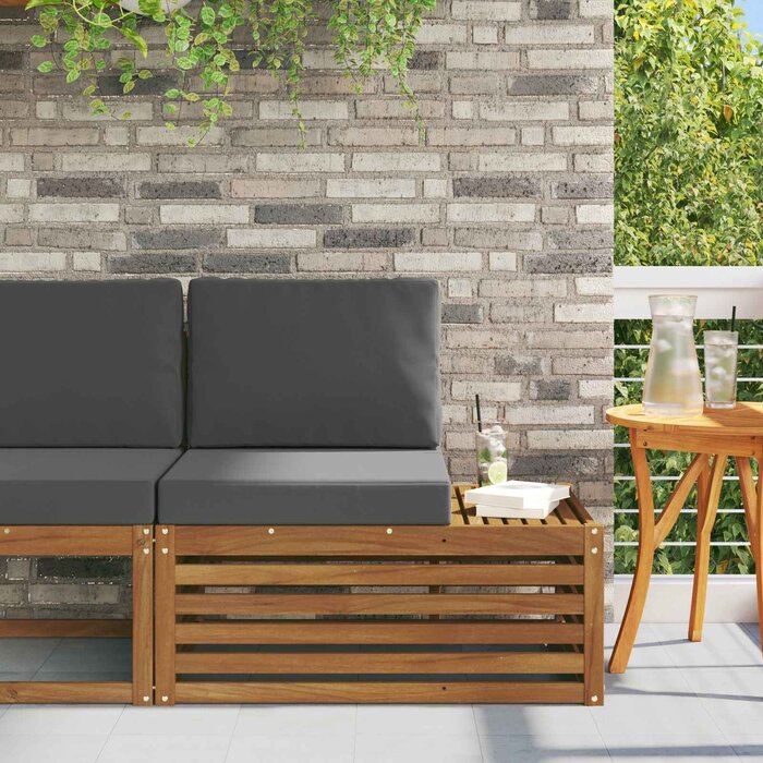 Garten-Ecksofa aus Akazienholz Natur - 91 x 63 x 73 cm - 34% Rabatt